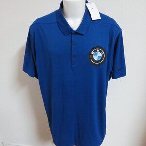 NEW 2XL Blue BMW Nike Dri-Fit Men’s db #91U Golf Polo Shirt